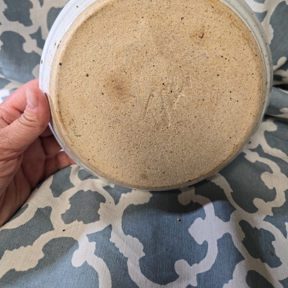 Bill Tyner Signed Studio Art Pottery Chamber Candlestick Holder, White Speckle - Picture 3 of 4